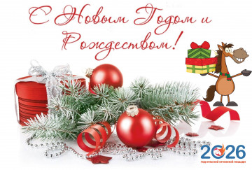 Поздравление с наступающим Новым годом и Рождеством!